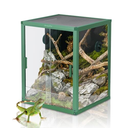 OrayuPro 18x18x24 inch Reptile Terrarium 30 Gallon PVC Reptile Tank Lightweight Reptile Enclosure for Arboreal Gecko Lizard Snake Frog Chameleon