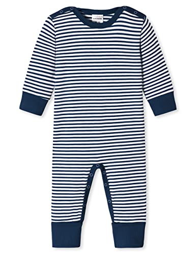 Schiesser Unisex Baby Anzug mit Vario Fuß Kleinkind-Schlafanzüge, blau...