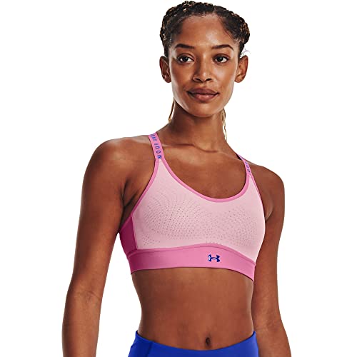 Under Armour Women's Standard Limitless Mid Sports Bra, (647) Prime Pink / / Versa Blue, X-Large #TOP3