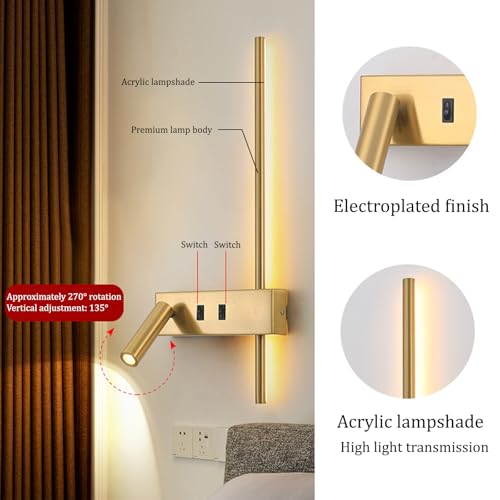 Lámparas de pared led modernas para iluminación de pasillos y cabecera 5