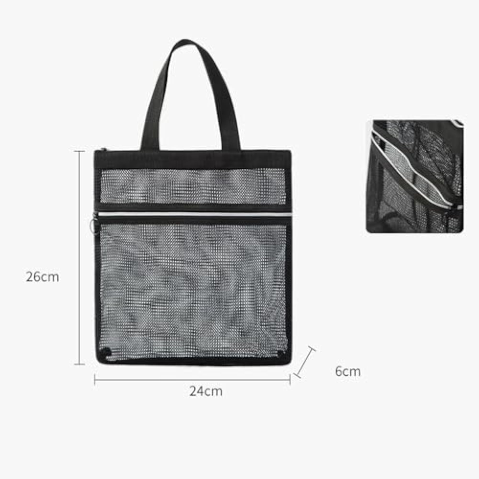 Mesh Shower Tote Portable Bath Organizer, Black