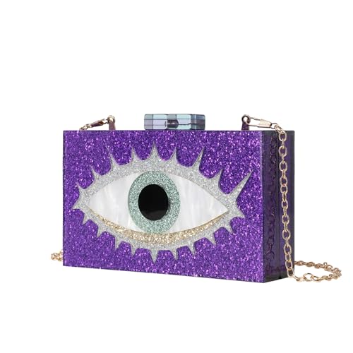 Sac pour téléphone en acrylique yeux EZZON sacoche bandoulière femme mode tendance