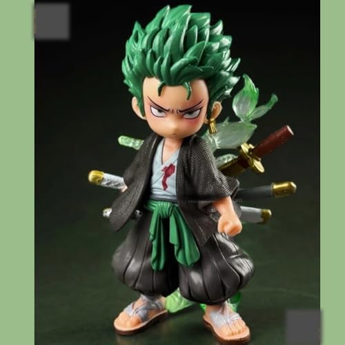 Image of Blue Aura Zoro Action Figure Height-15cm Multicolour PVC Collectible | Zoro AI Version Mini...