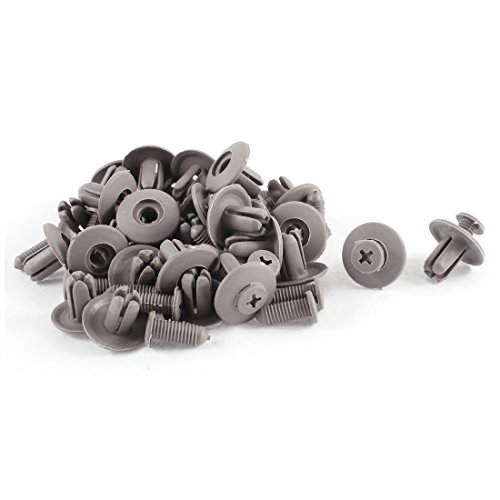 Image of Sourcingmap 30 Pcs Car Trim Panel Plastic Screw Rivet Gray