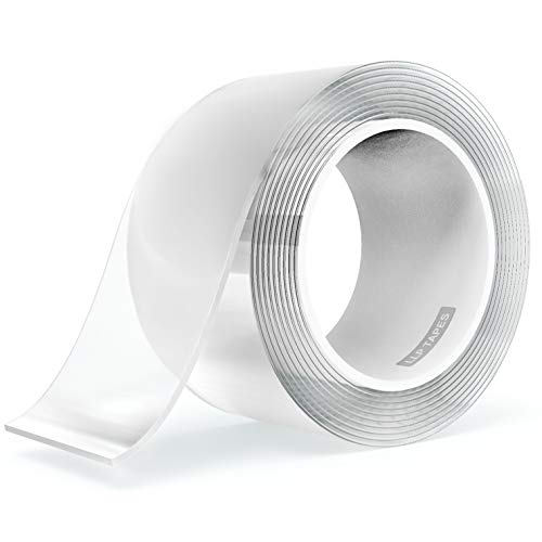 LLPT Double Sided Nano Tape 2 Inch x 33 Feet Strong Mounting Tape Heavy Duty Gel Tape Clear Traceless Washable Removable No Residue for Home Office Store Deco Card Poster Photo Wall (SN233)