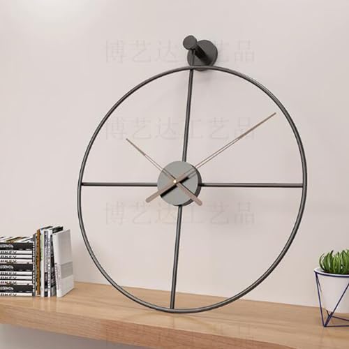 Horloge murale de style industriel en fer forgé rétro de 50cm - 6