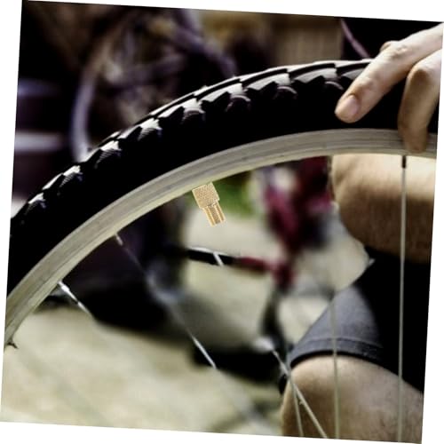 Cubierta de válvula metálica BESPORTBLE para adaptador de válvula de bicicleta miniatura 6