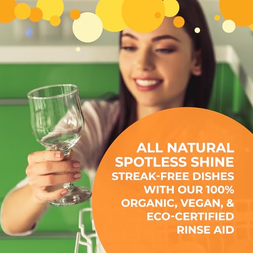 Image of Rinse Aid - EcoGarantie Certified, 100% Plant-Based Formula, Made with Organic Ingredients, Scented with Organic Orange Essential Oil - 16.9 fl oz (500 mL), Pack of 3