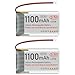 3.7V リチウムイオン電池 1100mAh 102540 充電式電池 リチウムポリマー電池 Lipo バッテリー マイクロ JST 1.25 コネクタ 統合保護回路付き 電子機器用