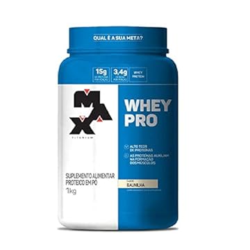 WHEY PRO CONCENTRADO (1KG) - MAX TITANIUM - Baunilha