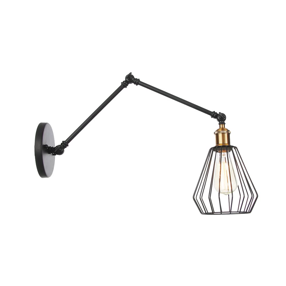 FYZDLAOR Hardwired Industrial Wall Sconce,Vintage Wall Sconces,for Farmhouse Wall Lighting Fixture for Bedroom, Headboard,Garage, Porch(E27)