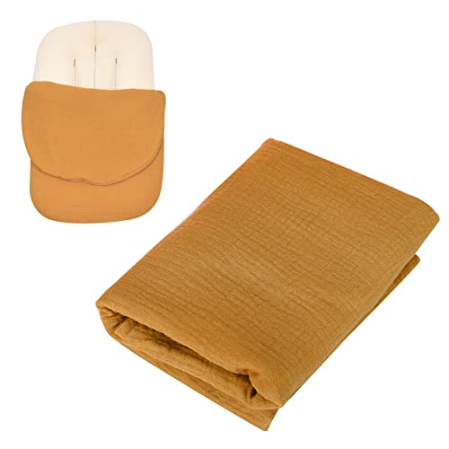 Baby-Liegenbezug, Snuggle Me-Liegenbezug, Neugeborenen-Liegenbezug, Atmungsaktiver, Abnehmbarer Reise-Schonbezug für Neugeborenen-Liege, Neugeborene Must Have Essentials (Kurkuma)