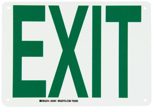 Panneau de sortie Brady 22491 signalisation directionnelle plastique