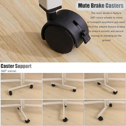 4-Panel Folding Room Divider - Freestanding Stainless Steel Privacy Screen for Emergency Rooms, Spas, Classrooms - Versatile Partition Solution for Enhanced Privacy