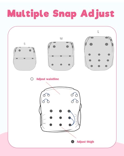 Image of ALVABABY Baby Swim Diapers 2pcs Reuseable Washable & Adjustable for Swimming Lesson & Large Size for Baby Girl ZYK103-D118