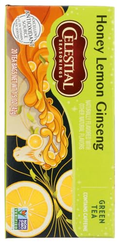Celestial Seasonings BHC-101B Honey Lemon Ginseng Green Tea Bags thumb #1