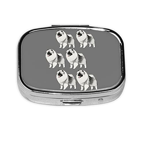 かわいいキースホンド 犬 ピルケース 薬ケース 2段分割 長方形 ケース 薬入れ 錠剤ケース 習慣薬箱 サプリメントケース サプリケース 軽量 耐久性 飲み忘れ防止 携帯型 コンパクト