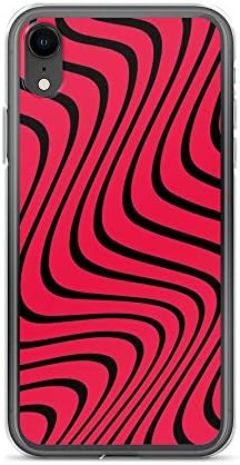 iPhone X/XS Pure Clear Case Cases Cover Psychedelic Red & Black Pewdiepie Wave Pattern