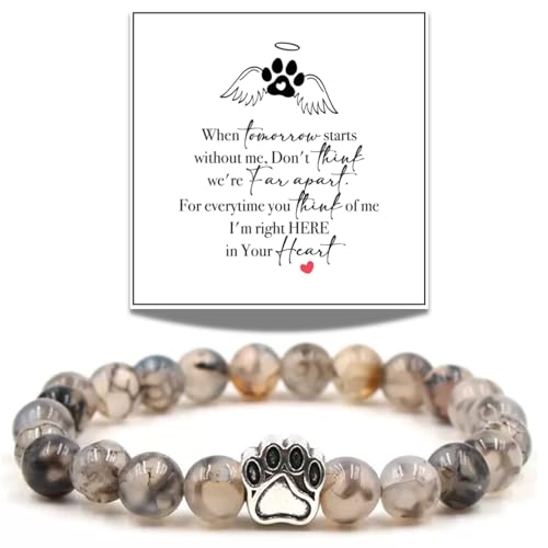 Dog Memorial Gifts for Loss of Dog Cat Bracelet Pet Loss Gifts for Women