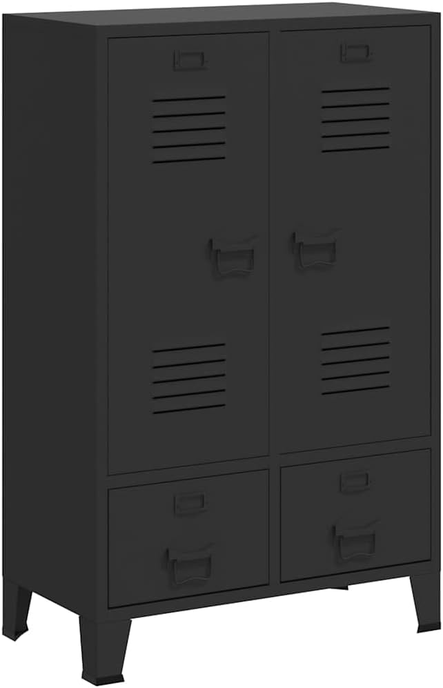 vidaXL Kleiderschrank Metall Industrie-Stil 67x35x107cm Garderobenschrank