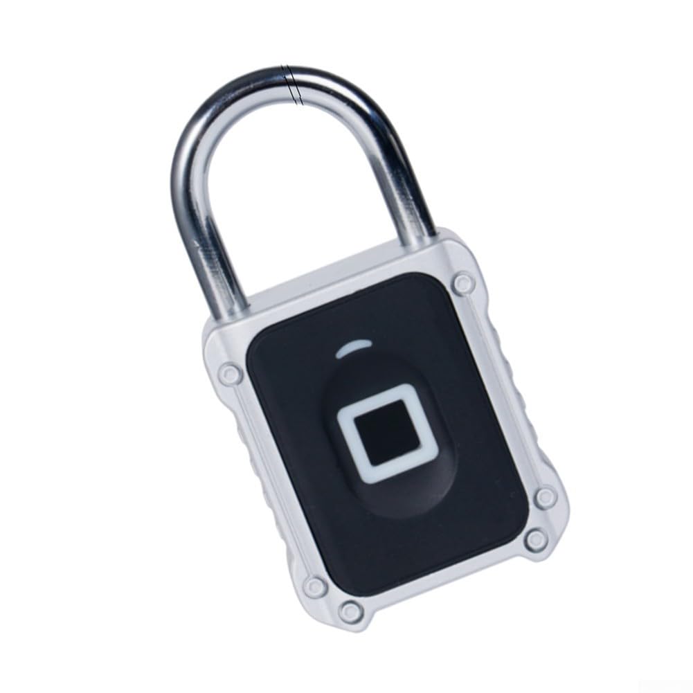 Candado inteligente impermeable con contraseña para aplicación Tuya con llave para acceso y capacidad de almacenamiento de 100 códigos en color plateado para puerta al aire libre, valla de puerta