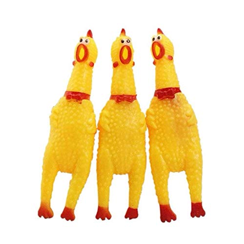 LY 16CM Urlando Pollo Giallo Gomma Urlante Pollo