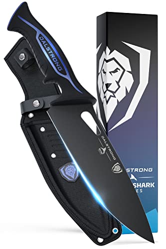Dalstrong Chef Knife - 8 inch - Night Shark Series - Titanium Coated Blade - Water Outdoor & Fishing - Polypropylene Handle - Ballistic Nylon Sheath - NSF Certified