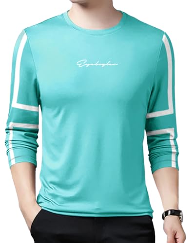 Image of Noble Monk Men Full Sleeve Round Neck T-Shirt | Printed Sleeves |Regular fit Tshirt for Men