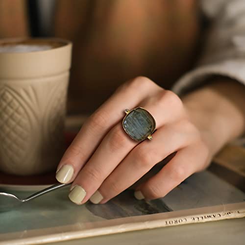 Bwy 99 Adjustable Shimmer Stone Rings For Women,Gold Plated Rings Women Ajustable Ring Womens-Perfect Gold Stone Rings #TOP2