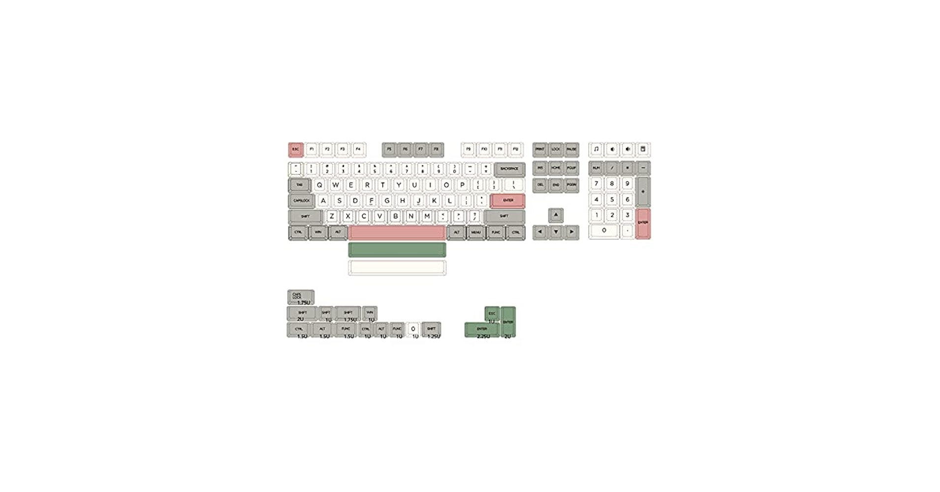 WHAT WE WANT　KUMIKOSHADE_TYPE2 Amazon.com: KPREPUBLIC XDA V2 9009 Beige Grey Dye Sub Keycap