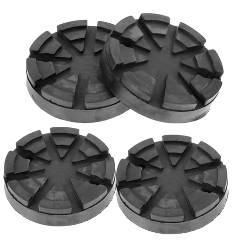 KICHOUSE Lifter Jack Stand Rubber Pads 4pcs Jack Pads for Rvs Trailer Non-Slip Noise Reduction Durable Round Rubber Mat Tray