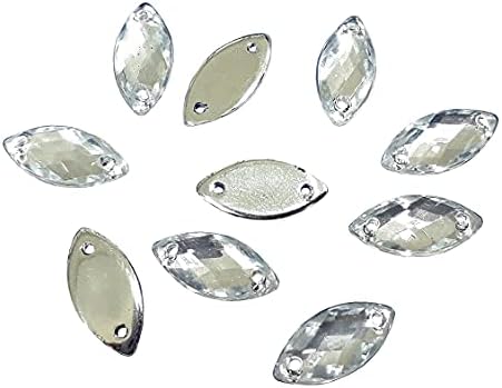 Yixinly 236 stuks strass-steentjes om op te naaien, glazen strassteentjes, gemengde vormen, decoratieve kristallen om op te naaien, geschikt voor sieraden, handwerk, kleding, kleding (anker