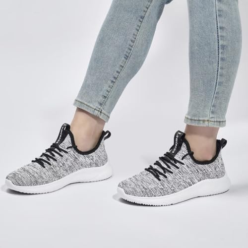 Image of Lamincoa Womens Slip On Walking Shoes Non Slip Casual Road Running Lightweight Mesh Fashion Sneakers for Gym Travel Workout