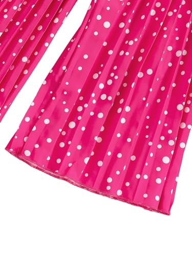 Image of Girl's 2 Piece Outfits Summer Tops Short Sleeve T-Shirt and Wide Leg Pants with Belt Sets