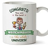 horloge trophy transistor  Mugffins Tasses pour HORLOGER - En Anglais - Cadeau original homme - Best in Universe Trophy - 11 oz / 330 ml