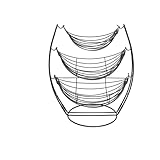 huangtinghui0802 Compote 3 Tier Fruit Basket Bowl for Kitchen Counter - Black Triple Hammock Fruit/Vegetables/Produce Metal Basket Rack Display Stand Fruit Bowl