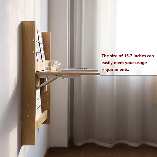 Table pliante murale de balcon extensible 40 cm double rangement