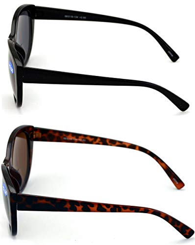 V.W.E. 2 Pairs Women Bifocal Reading Sunglasses Reader Glasses Cateye Vintage Jackie Oval  thumb #2