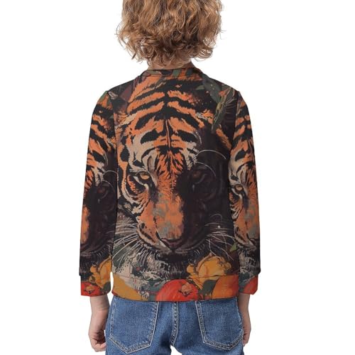 Tiger HuntingChildren's Casual Pullover Sweatshirt Loose Fit9-11Y2