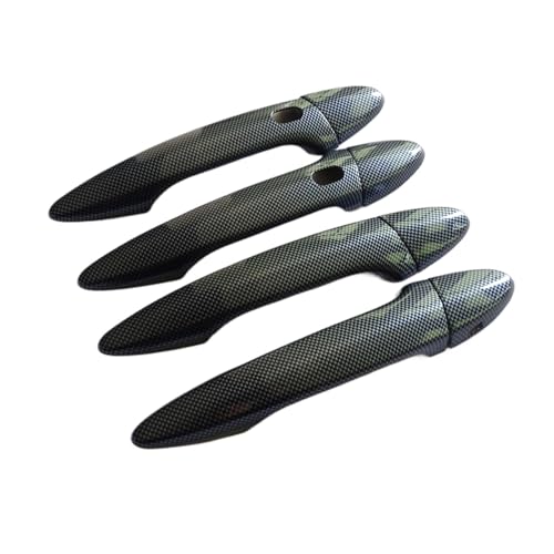 3色 ABSドアハンドルカバートリム レクサス IS250/IS350/ISF 2006-2013 対応 3Mテープ取り付け 自動車ボディデコレーション(Carbon fiber)