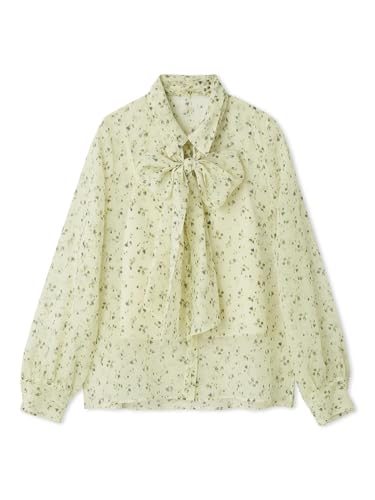 [フレイ アイディー] ボウタイ付きシアーシャツ FWFB254176 レディース YEL Free Size