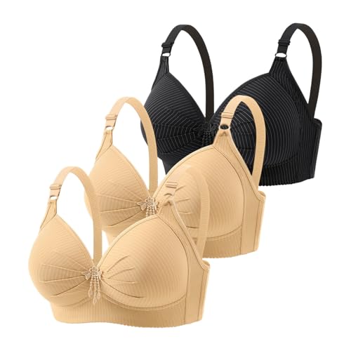 Sujetador de encaje floral talla 50 en azul oscuro con aros suaves para mujer