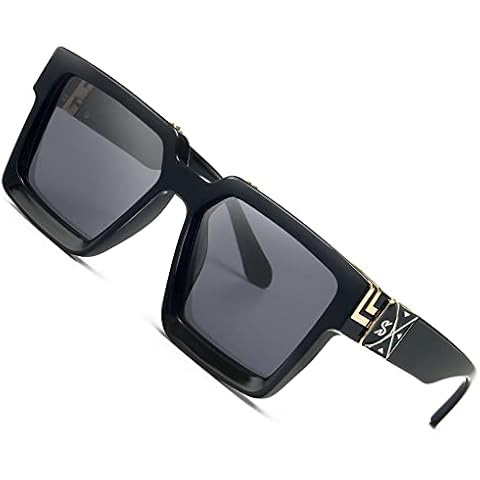 SHEEN KELLY Retro Millionaire Sunglasses Square Metal punk Rock Hip hop Sunglasses men women Cover