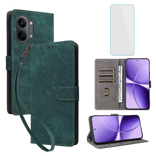 Étui en cuir Xiaomi Poco X8 Pro Max vert, clapet élégant et finitions haut de gamme