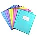 Sooez 25 Pack Clear Document Folders, Project Pockets Letter Size Plastic Document Folders with Label Pocket, US Paper Poly Jacket Sleeves Folders Transparent L-Type, Assorted Color