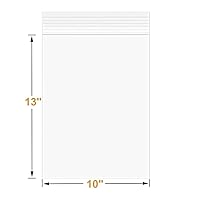 Vista 2 de 20 Pcs 10"x13" Thick Clear Zip Seal Lock Storage Bags 2 Gallon Heavy-Duty 4 Mil Plastic Resealable Zipper Poly Bags