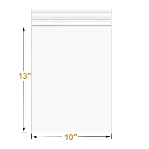Vista 2 de 20 Pcs 10"x13" Thick Clear Zip Seal Lock Storage Bags 2 Gallon Heavy-Duty 4 Mil Plastic Resealable Zipper Poly Bags