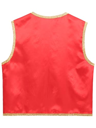 Men's Arabian Prince Vest Tops Sleeveless V Neck Vest Cardigan Waistcoat for Halloween4