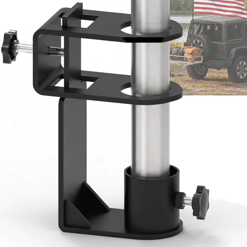 CROSSHIP Flagpole Holder for Hitch Mount - Quick Install No Use Receiver Fits 1-1.9 Poles Flagpole Attachment Compatible with 2in Hitch Receiver Jeep Truck SUV RV Pickup