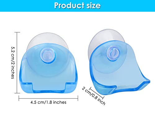 SCSpecial Razor Holder 4 Pieces Plastic Shower Shaver Hooks with Suction Cup Bathroom Razor Wall Mount Hanger for Smooth Surfaces - Image 2